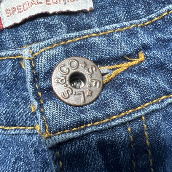 Levi's Special Edition Jeans Womens Junior 5M Blue Denim Distressed Low Rise - Picture 3 of 15